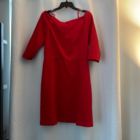 Red Ann Taylor fitted dress - Picture 1 of 4